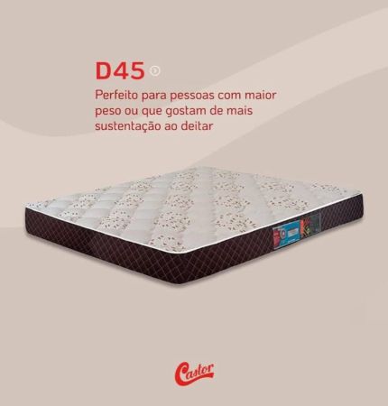 COLCHÃO D45 Sleep MAX CASTOR